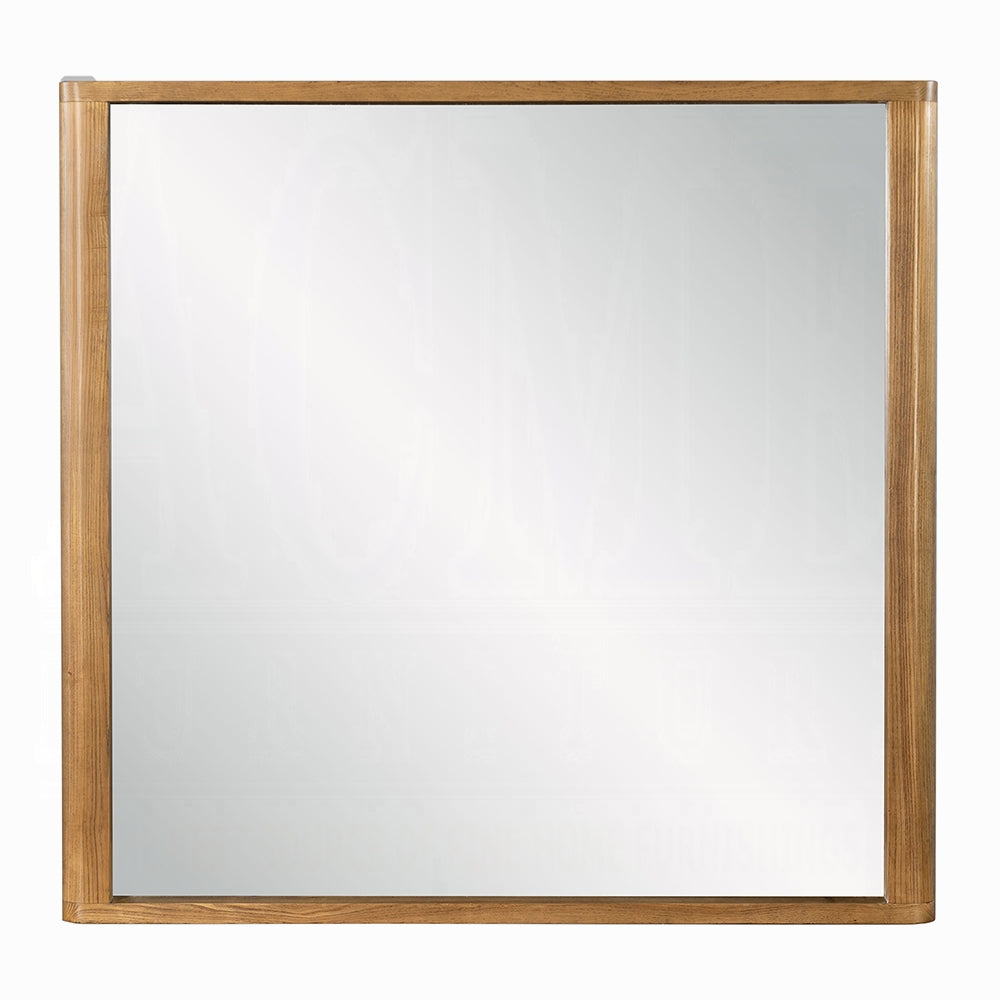 Yami Curved Dresser Mirror - Beige Oak