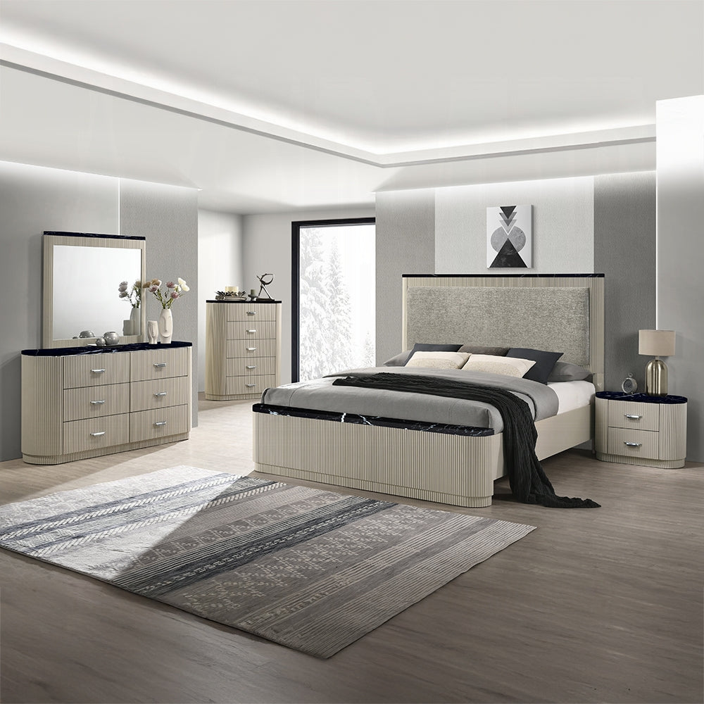Rhone Luxury Chanel Nightstand - Greyish Beige
