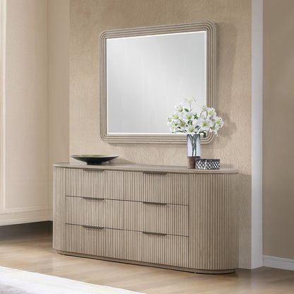 Chianti Luxury Beveled Edge Mirror- Light Oak