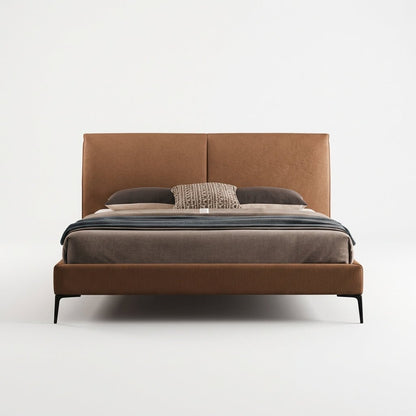 Berlin Caramel Faux Leather Bed
