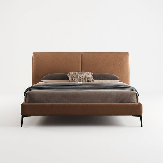 Berlin Caramel Faux Leather Bed