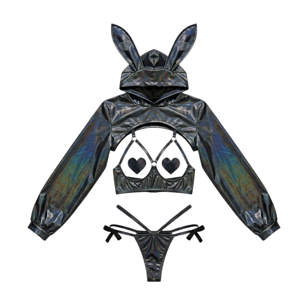 Anime Bunny Girl Style Neo Chrome Swimwear Sexy Bikini Cosplay Lingerie