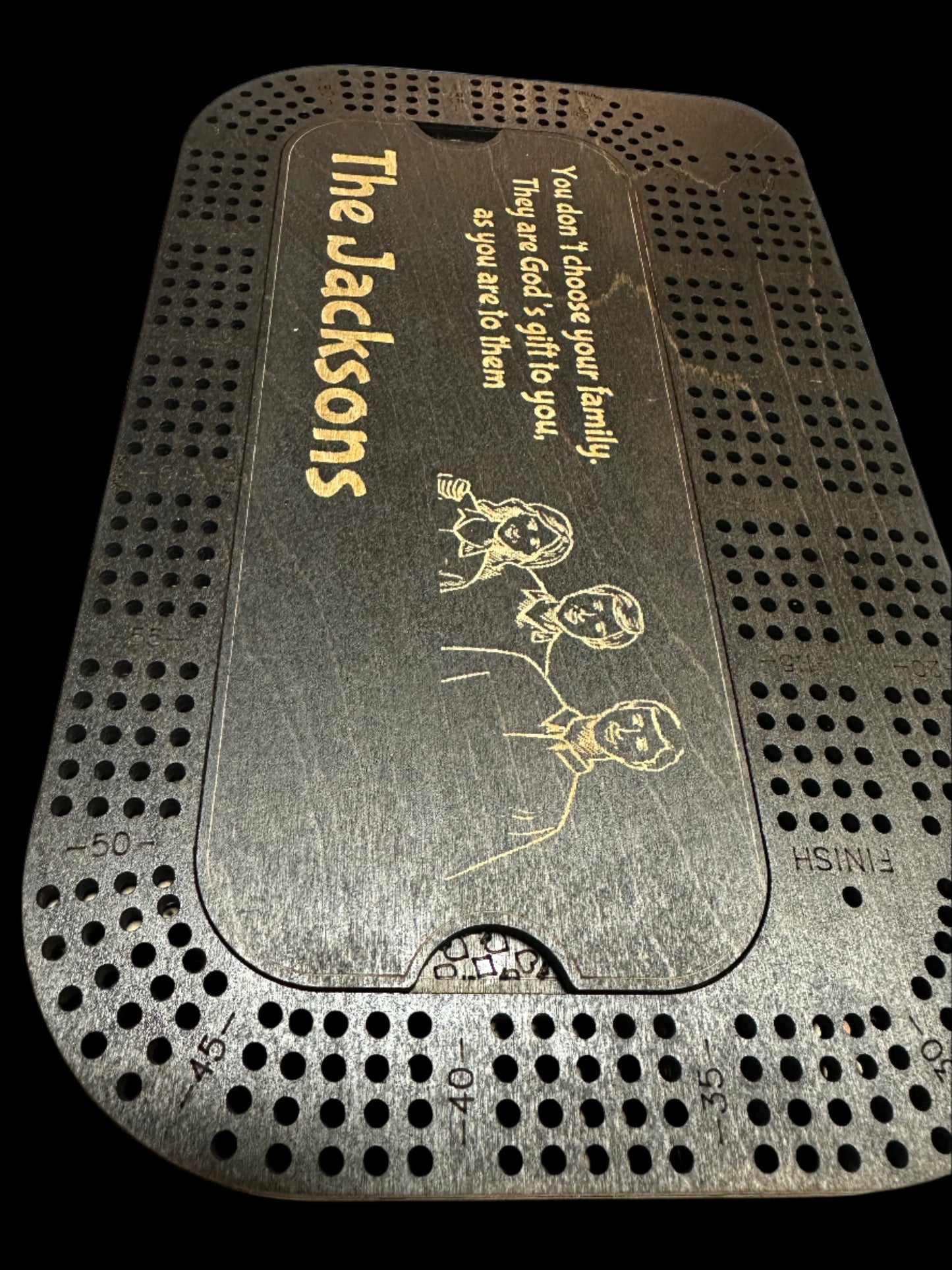 Compact Design Personalized Cribbage Board