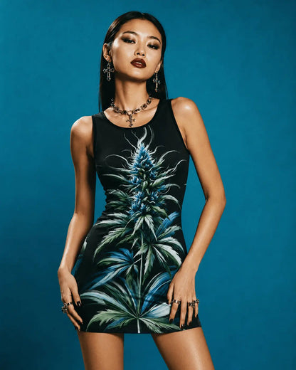 Blue Dream Bodycon Tank Mini Dress