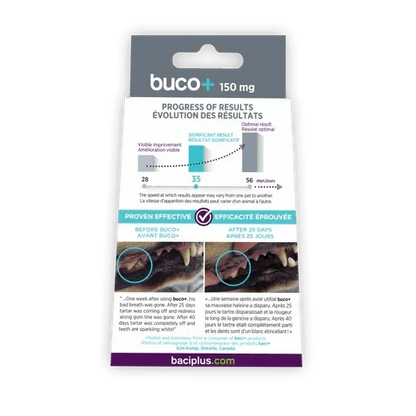 Buco+ 150mg – Soins Dentaires Naturels pour Chiens et Chats +15KG