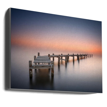 Wall art Old pier II.  Harbour panorama.