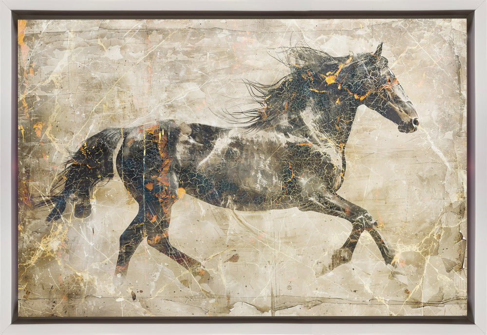 Wandbild Pferd Vintage Kunst Illustration 03