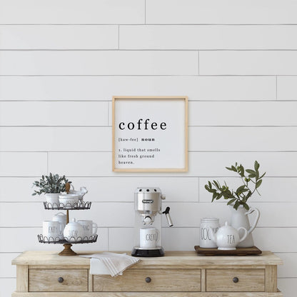 Coffee Noun Wood Sign - AURABAGS SHOP