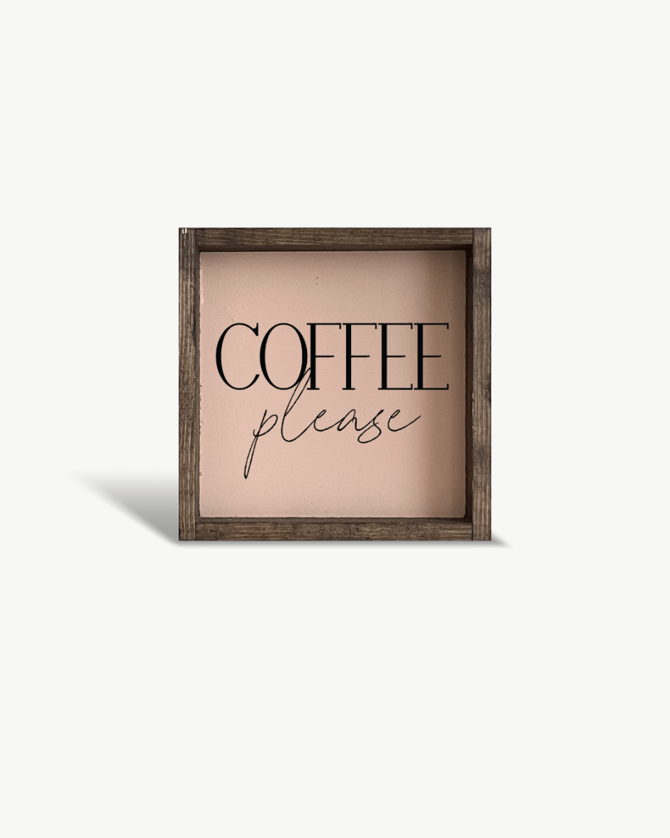 Coffee Please Mini Wood Sign - AURABAGS SHOP