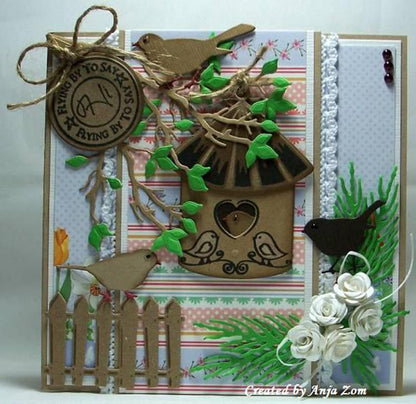 Collectable Dies/Stamp Set -  Birdhouse Birds