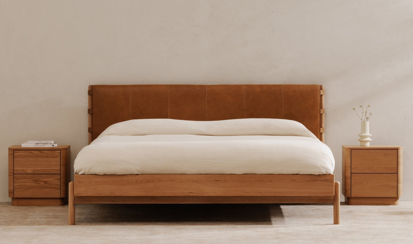 Colin Top-Grain Leather Bed