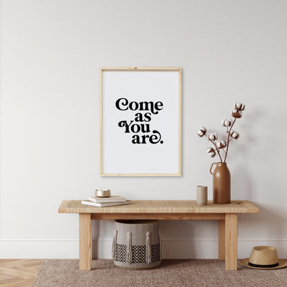 Come As You Are Wood Sign - AURABAGS SHOP