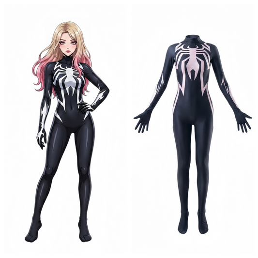 【DISCONTINUED】Symbiote Spider Cosplay Bodysuit | Spandex Black Spider Costume