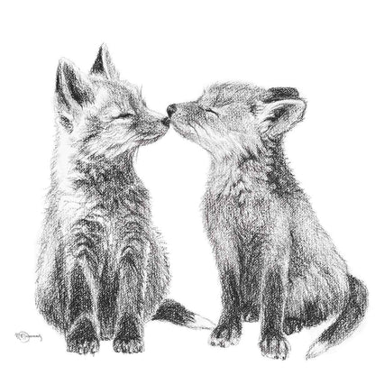Cute Baby Foxes Greeting Card
