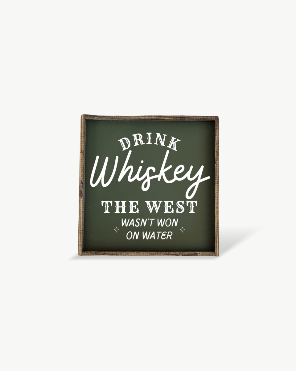 Drink Whiskey Wood Sign - AURABAGS SHOP