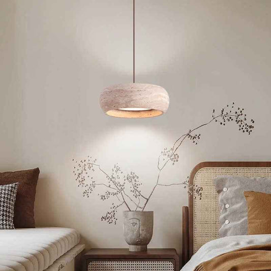Wabi-Sabi Pendant Light – Minimalist Vintage Bedroom Bedside Hanging Lamp
