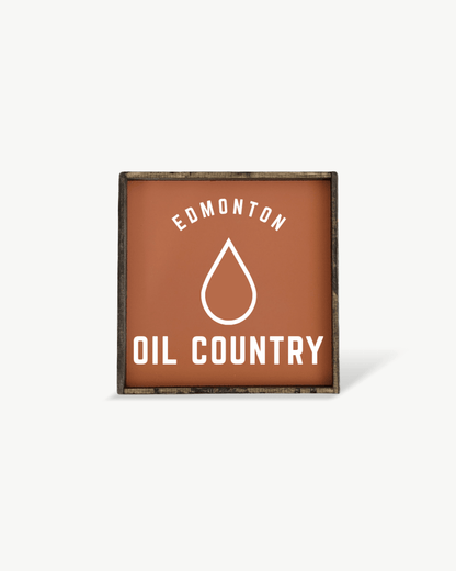 Edmonton Oil Country Wood Sign – Edmonton Hockey-Inspired Wall Art