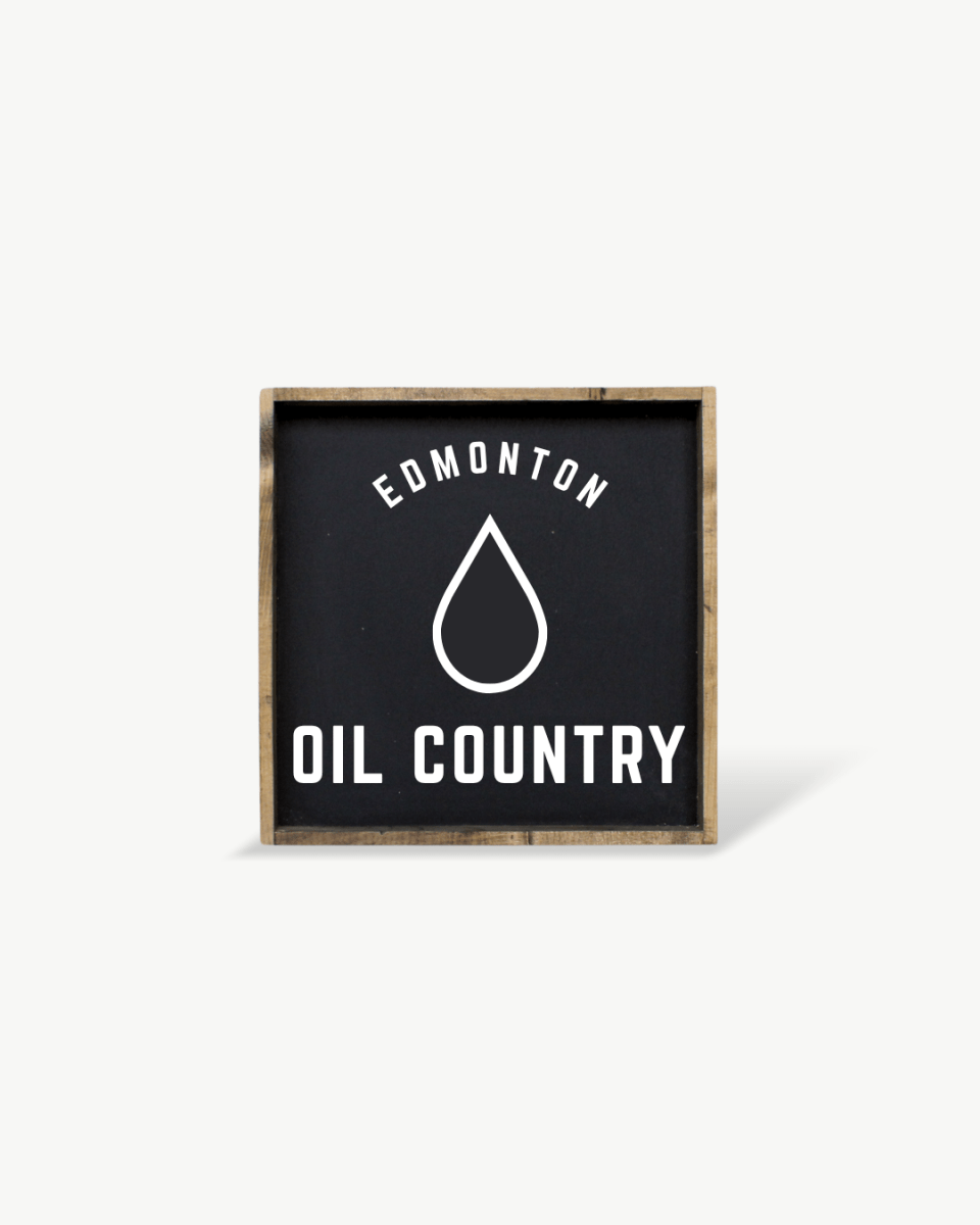 Edmonton Oil Country Wood Sign – Edmonton Hockey-Inspired Wall Art
