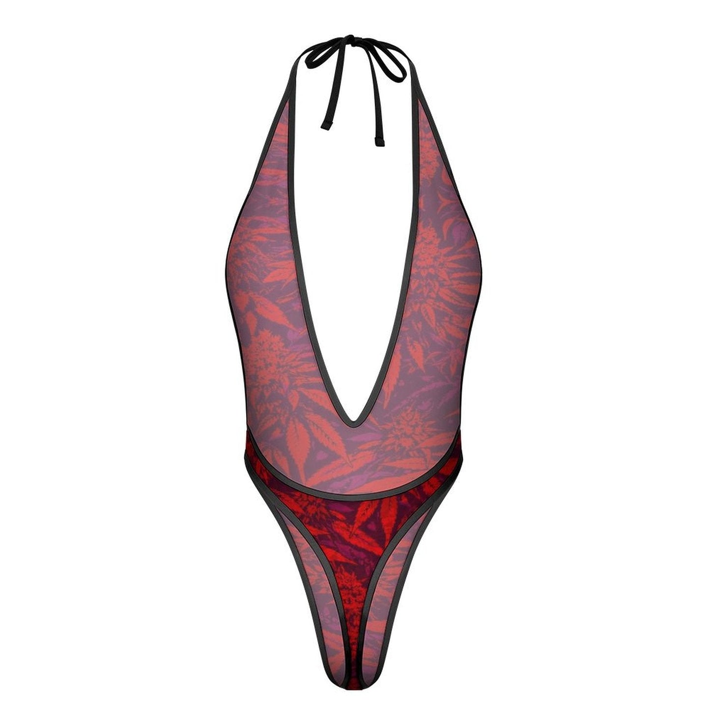 Electric Lettuce Deep-V Thong Bodysuit