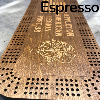 Large 4-Player Cribbage Board - 24" x 9.5" | Personalized Gift