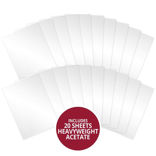 Heavyweight Clear Acetate - 220 Micron x 20 Sheets