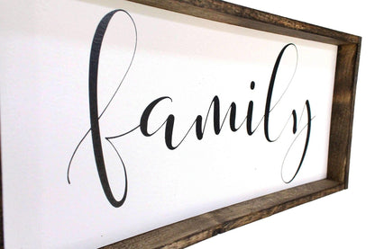 Family Wood Sign - AURABAGS SHOP
