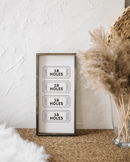 Golf Ticket Stubs Wood Signs - Modern Farmhouse Golf Decor