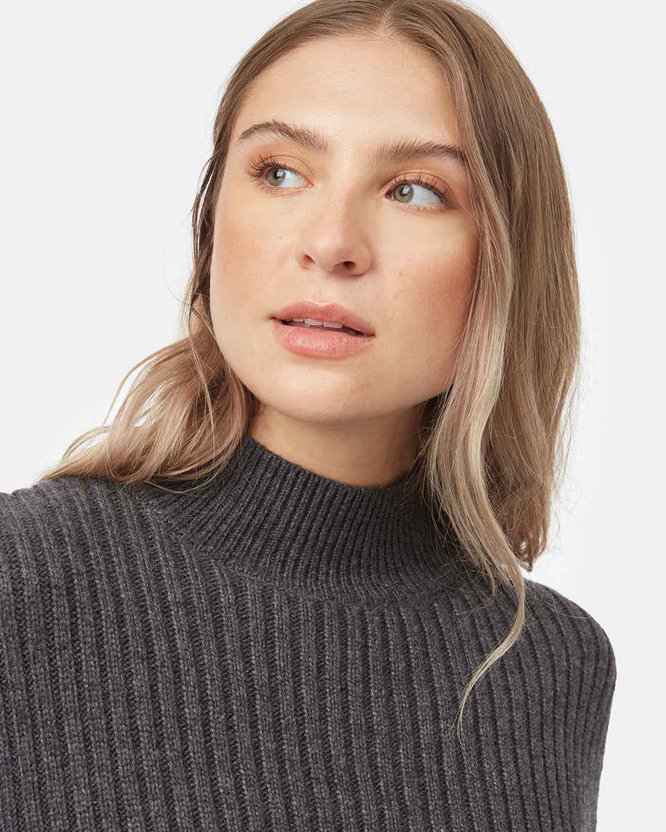 Highline Rib Cropped Mock Neck