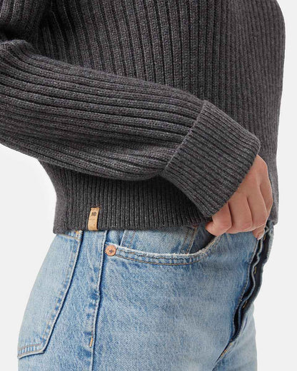 Highline Rib Cropped Mock Neck