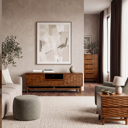 Elara Solid Wood Dresser with 5 Drawers