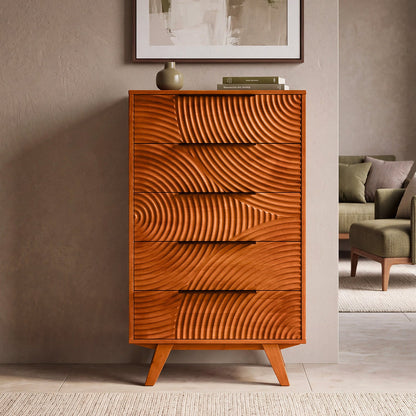 Harmony Solid Wood Dresser with 5 Drawers
