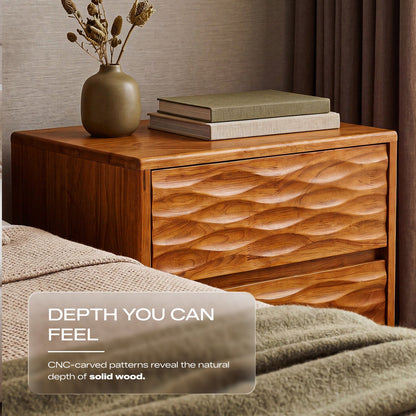 Elara Solid Wood Nightstand