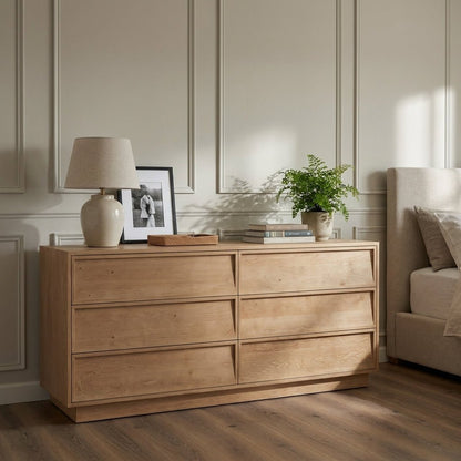 Harlow 6 Drawer Dresser Natural