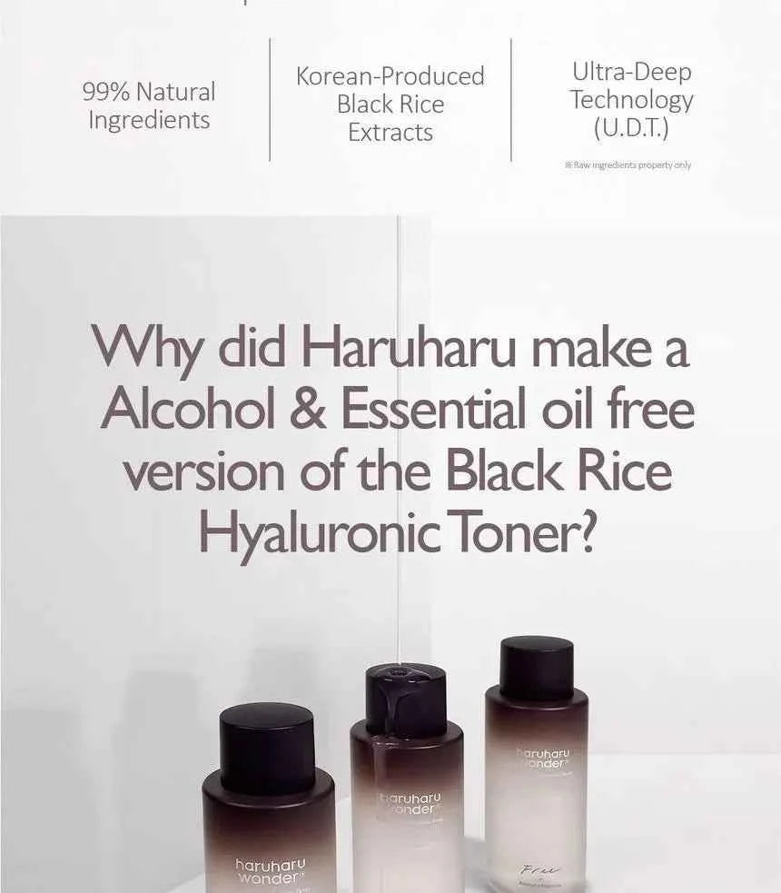 Haruharu wonder Black Rice Hyaluronic Toner Free of Alcohol Fragrance 300ml