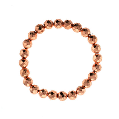 Hematite Electroplated Bead Bracelet (Enhanced)