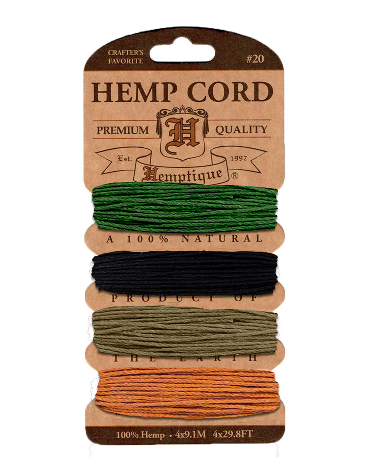 Hemptique #20 Hemp Cord Card Set