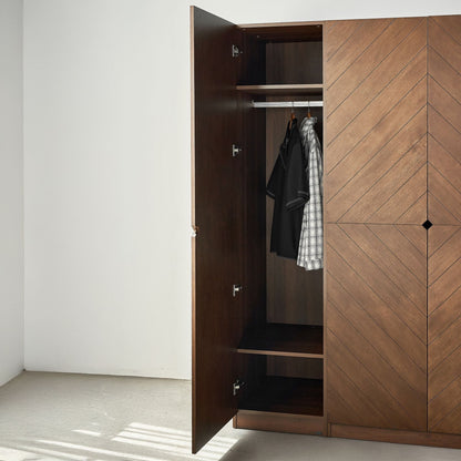 Hobro 3-Door Wooden Wardrobe