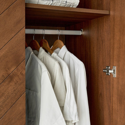 Hobro 3-Door Wooden Wardrobe