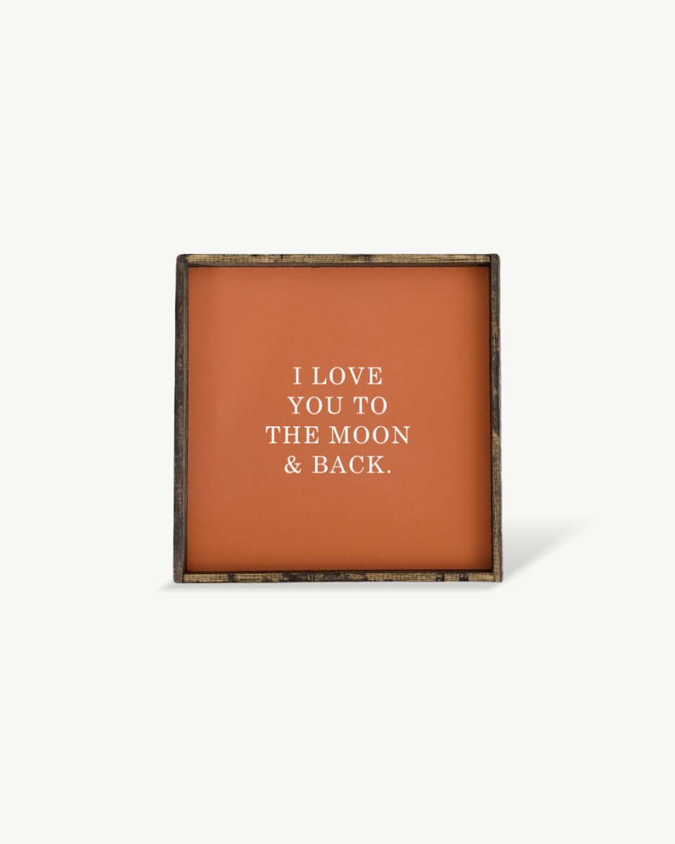 I Love You to the Moon & Back Wood Sign – Nursery Wall Art - AURABAGS SHOP