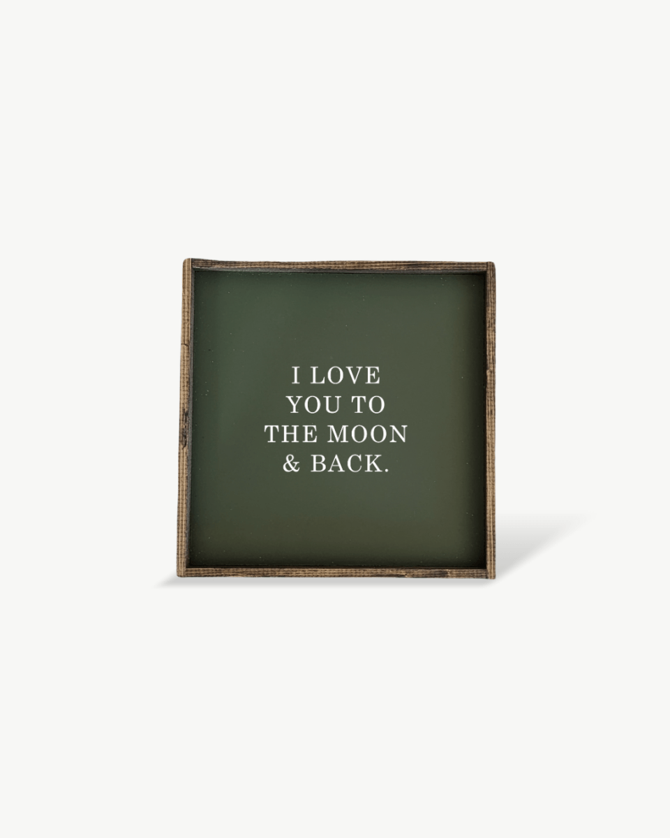 I Love You to the Moon & Back Wood Sign – Nursery Wall Art - AURABAGS SHOP