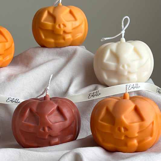 手注ぎ ハロウィン パンプキン キャンドル | ソイワックス製彫刻キャンドル