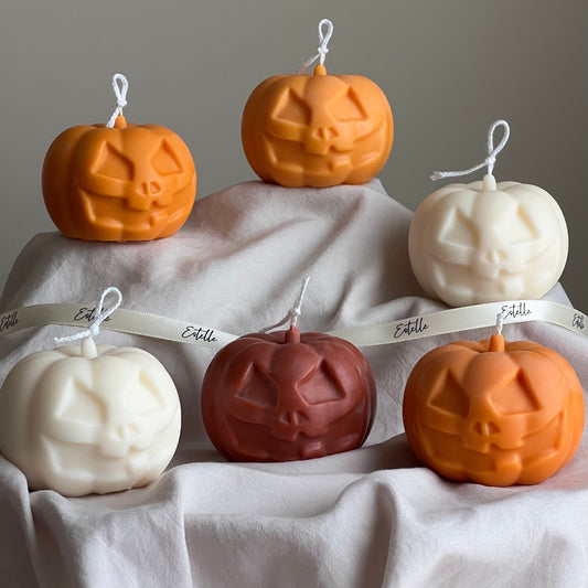 手注ぎ ハロウィン パンプキン キャンドル | ソイワックス製彫刻キャンドル