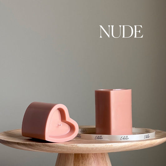 Heart Soy Pillar Candle | Minimalist Home Decor