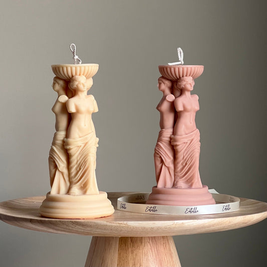Venus griechische Göttin Sojakerze: Skulpturale Säulenstatuenkerze