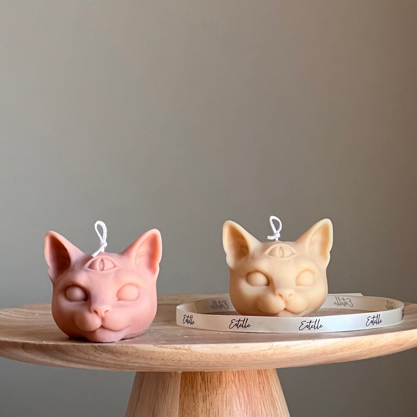 手作り猫ヘッドソイキャンドル：トレンドのインテリア