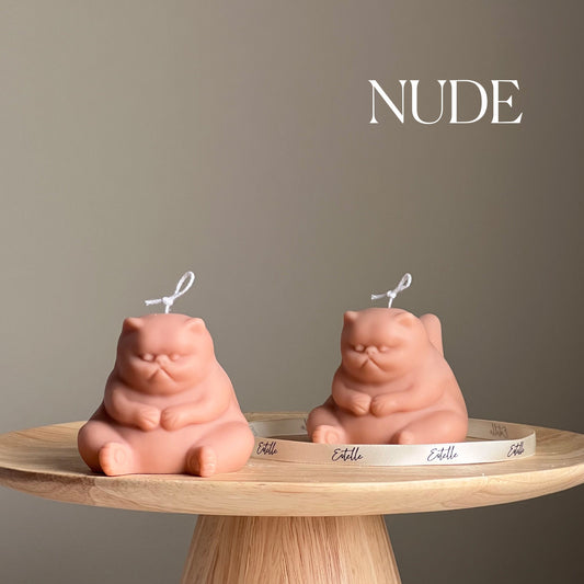 Handmade Grumpy Cat Candle: Decorative Soy Wax Pillar Candle