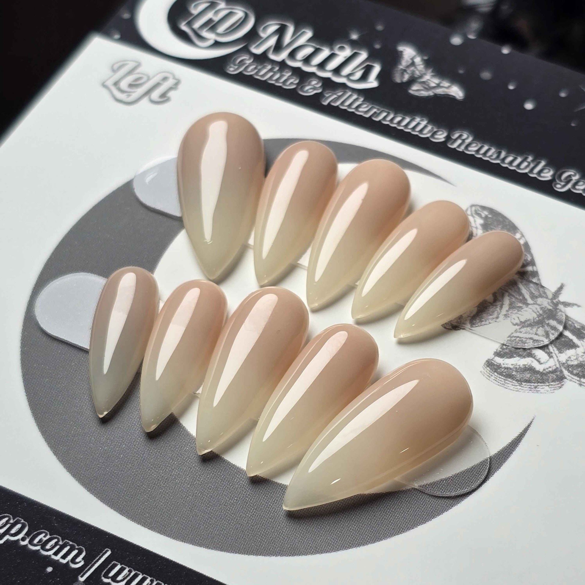Bone Blush Ombré Press On Nails
