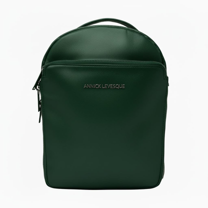 Sac à dos en Cuir Véritable vert foncé, Alice