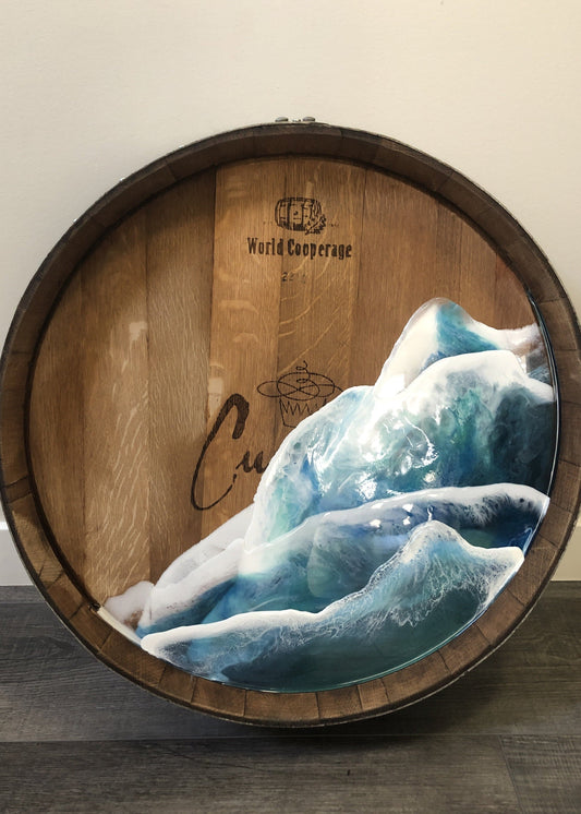 Wine Barrel Ocean Waves - AURABAGS SHOP