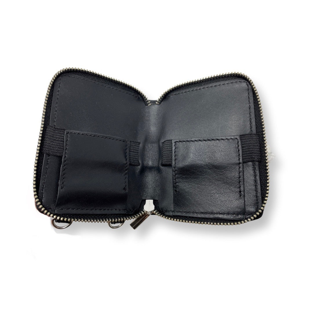 Porte-cartes en cuir Maylia, Noir